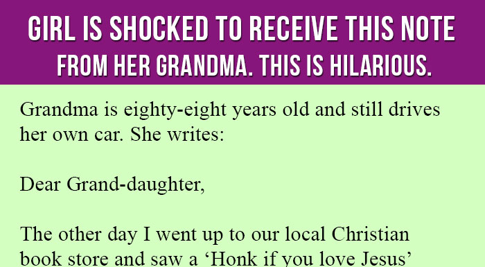 Girl Gets A Shocking Letter From Her Grandmother. This Is Perfect