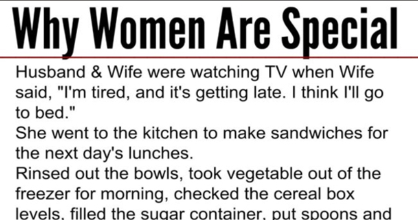 Why Women Are Special