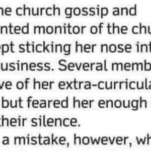 Home How to stop a church gossip...