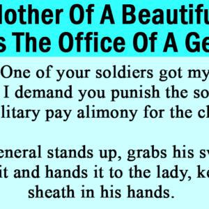 The Mother Of A Beautiful Girl Enters The Office Of A General