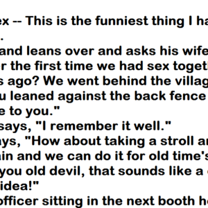 Senior Sex -- This is the funniest thing I have ever read.