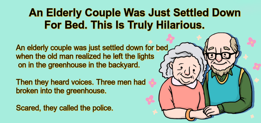 An Elderly Couple Was Just Settled Down For Bed.