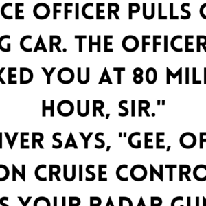 A police officer pulls over a speeding car.