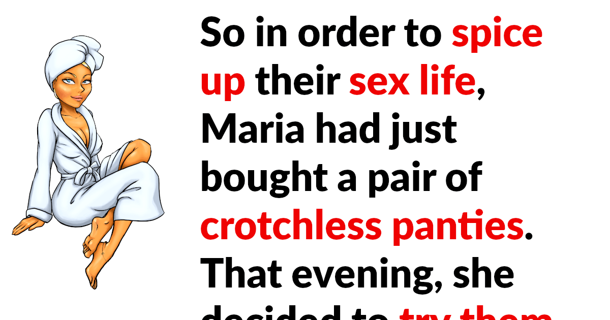 Wife buys crotchless panties to spice things up with her husband