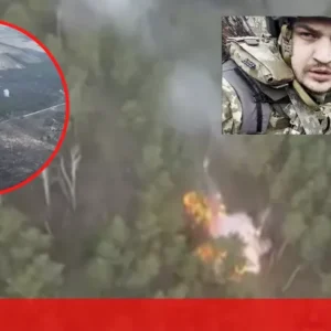 VlDEO/ Ukrainasit i zënë Rusët e fsh’ehur në pyII, bëjnë kërdinë me artiIeri mbi ta!!