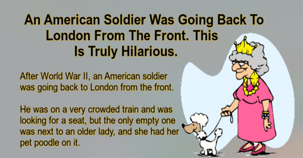 An American Soldier Was Going Back To London From The Front.