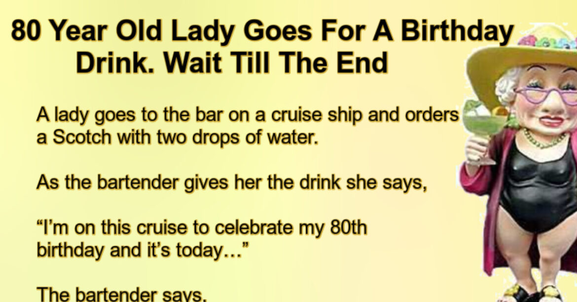 80 Year Old Lady Goes For A Birthday Drink.