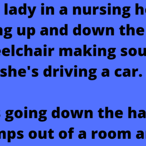 An old lady in a nursing home.