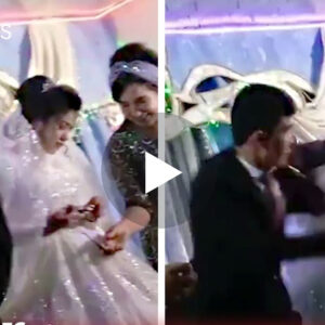 Dhëndri Psikopat godet me grusht nusen në dasmën e tyre Pasi ajo e fitoi lojen që benin (VIDEO)