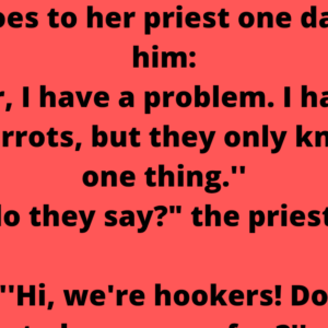 A lady goes to her priest one day & tells him