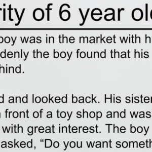 Heartwarming: Maturity of six year old boy
