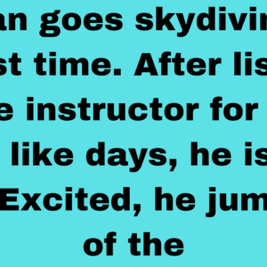 Man goes skydiving for the first time, but makes the wildest of encounters