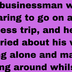 A businessman was preparing
