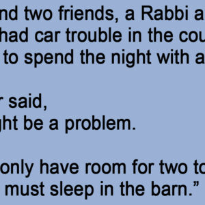 A Lawyer, A Rabbi And A Hindu Holy Man, Had Car Trouble In The Countryside.