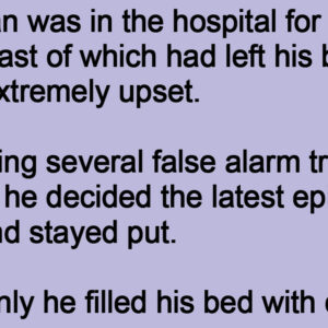 An Old Man Was In The Hospital For A Series Of Tests.