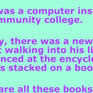 Lucas was a computer instructor at a community college.