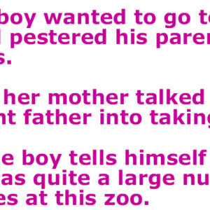 A Little Boy Goes to the Zoo With Dad