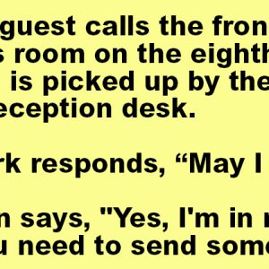 A Hotel Guest Calls The Front Desk.