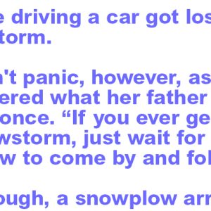 A Blonde Gets Lost In A Snowstorm