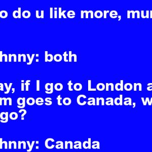 A Dad Asks Questions To His Son Johnny.