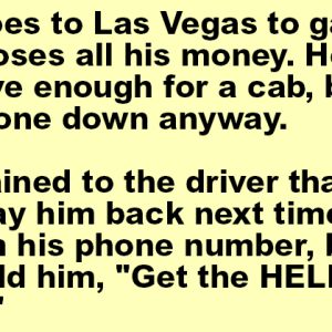 A guy goes to Las Vegas to gamble