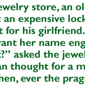 An Old Man Bought An Expensive Locket.