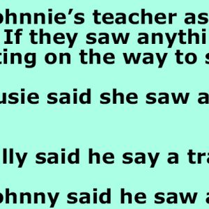 Johnnie’s Teacher Asks Class.