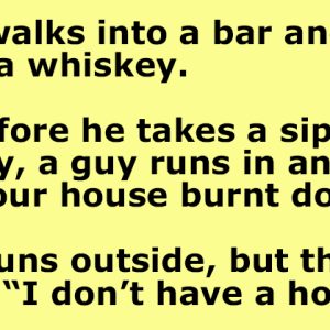 A Guy Orders A Whiskey.