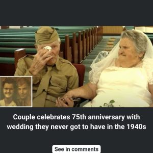 Couple celebrates 75th anniversary with wedding they never got to have in the 1940s