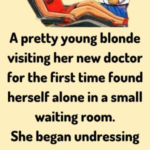 A young blonde visiting her doctor