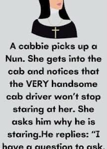 A Nun with cab driver..