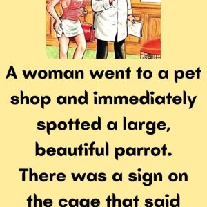 A woman went to a pet shop